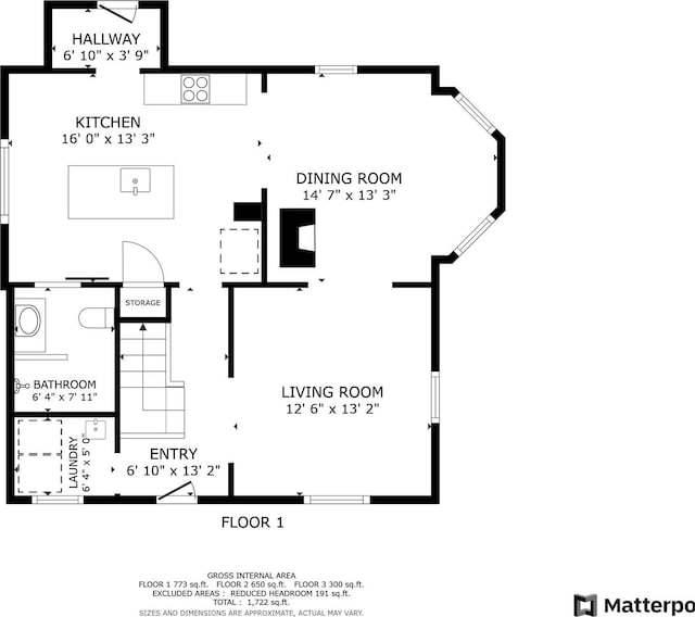 135 Washington Ave, Saugerties, NY 12477 - view of room layout