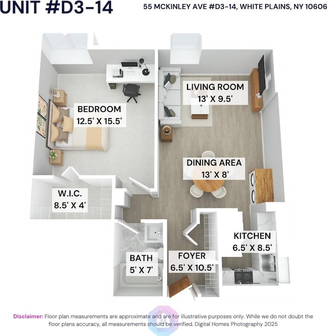 55 Mckinley Ave Unit D3-14, White Plains, NY 10606 - view of room layout