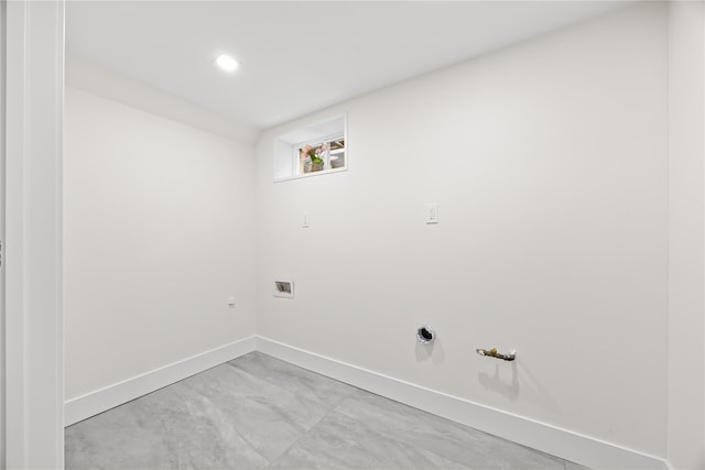 226-07 76th Rd, Bayside, NY 11364 - washroom with hookup for a gas dryer, hookup for a washing machine, and recessed lighting