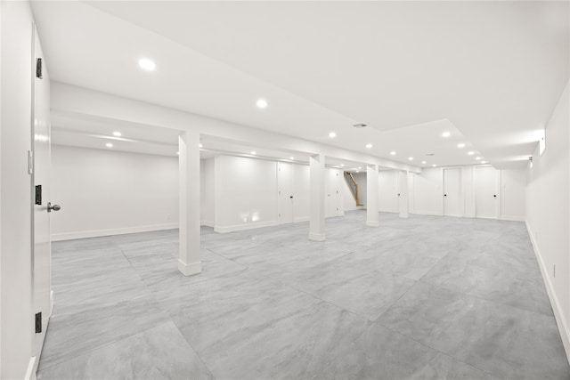 226-07 76th Rd, Bayside, NY 11364 - finished basement with recessed lighting and baseboards