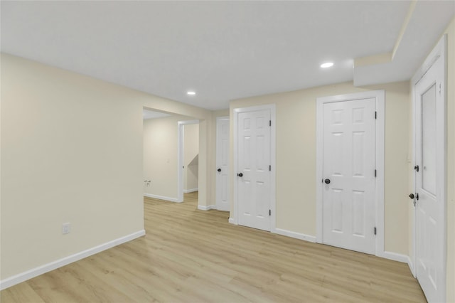 212 Sheldrake Ave, Port Jefferson, NY 11777 - finished basement with light wood finished floors and recessed lighting
