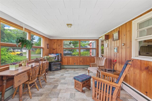 16 Colonial Dr, East Patchogue, NY 11772 - sunroom with a baseboard heating unit and baseboard heating
