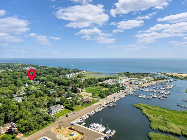 16 Colonial Dr, East Patchogue, NY 11772 - bird's eye view of a nearby body of water and a marina