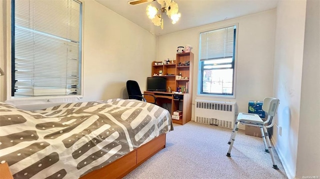 3815 149th St Unit 2D, Flushing, NY 11354 - bedroom with radiator and carpet