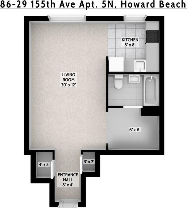 86-29 155th Ave Unit 5N, Howard Beach, NY 11414 - view of floor plan / room layout
