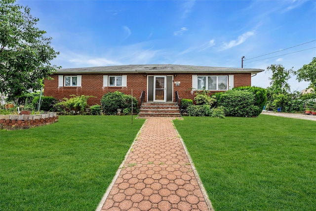 1541 Herzel Blvd, West Babylon, NY 11704 - ranch-style house with brick siding and a front yard