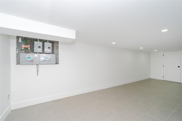 231 Macdougal St, Brooklyn, NY 11233 - basement with baseboards and recessed lighting