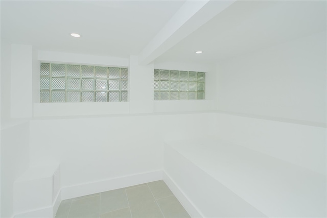 231 Macdougal St, Brooklyn, NY 11233 - tiled spare room featuring recessed lighting