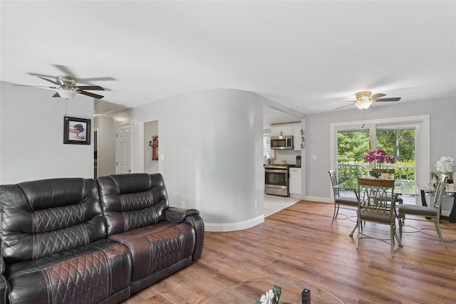 2 Prospect St, Central Islip, NY 11722 - living room with ceiling fan and light wood-style flooring