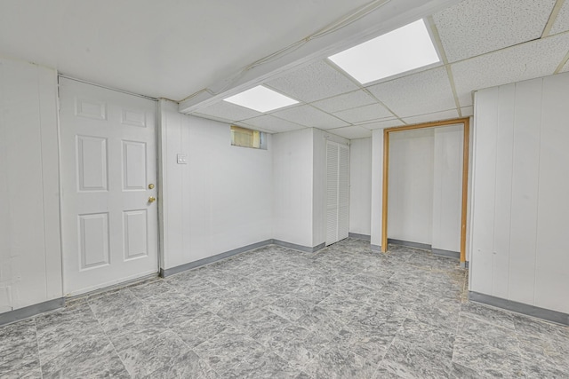 150-01 Horace Harding Expy, Flushing, NY 11367 - finished below grade area with a paneled ceiling