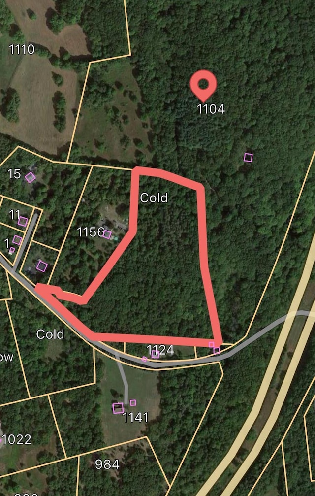 1104 Cold Spring Rd, Clinton Corners, NY 12514 - aerial overview of property's location featuring property boundaries highlighted