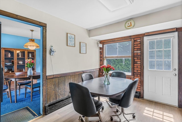 17 Edna Dr, Syosset, NY 11791 - dining area featuring wainscoting and wood finished floors