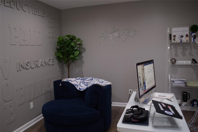 15 Cobblestone Ln, Middletown, NY 10940 - home office with dark wood-style floors and baseboards