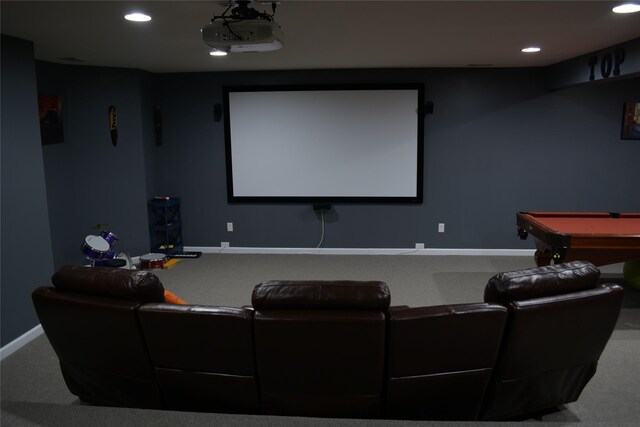 15 Cobblestone Ln, Middletown, NY 10940 - cinema room with carpet floors, recessed lighting, and billiards table