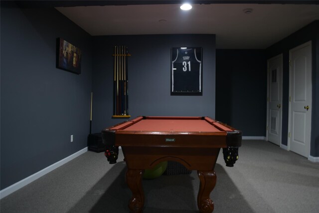 15 Cobblestone Ln, Middletown, NY 10940 - game room featuring carpet floors, billiards, and recessed lighting