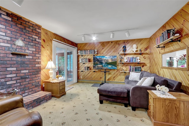 25 Lloyd Ln, Nesconset, NY 11767 - living area with wooden walls and track lighting