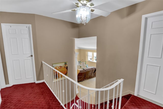 25 Lloyd Ln, Nesconset, NY 11767 - hallway featuring an upstairs landing and carpet flooring