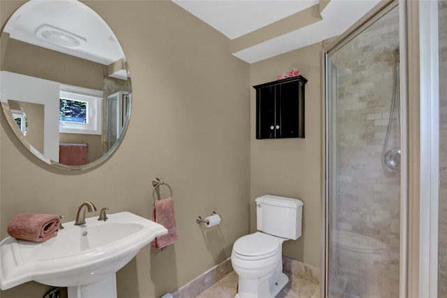 25 Lloyd Ln, Nesconset, NY 11767 - bathroom with a shower stall and tile patterned floors