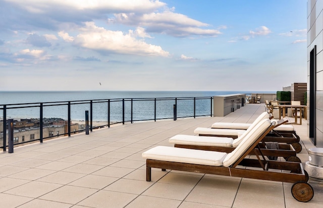 133 Bch 116th St Unit 4M, Rockaway Beach, NY 11694 - view of patio featuring a water view