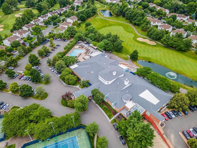 28 Hamlet Dr, Commack, NY 11725 - aerial perspective of suburban area featuring a golf club and a large body of water