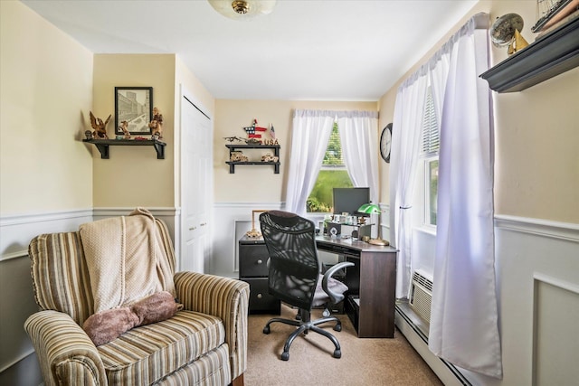 2564 Central Ave Unit B, Baldwin, NY 11510 - carpeted office with a wainscoted wall