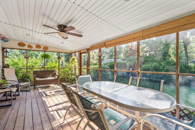 2564 Central Ave Unit B, Baldwin, NY 11510 - sunroom featuring a ceiling fan, outdoor dining space, and an outdoor living space