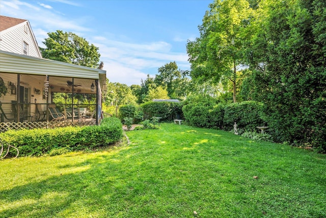 2564 Central Ave Unit B, Baldwin, NY 11510 - view of green lawn featuring ceiling fan
