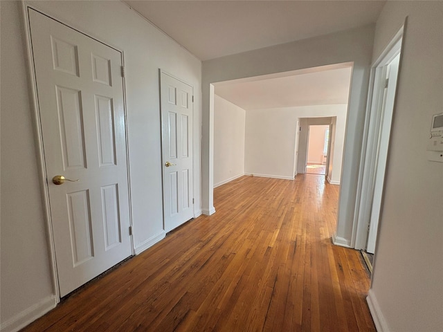 63-61 Yellowstone Blvd Unit 3E, Forest Hills, NY 11375 - corridor featuring hardwood / wood-style floors and baseboards