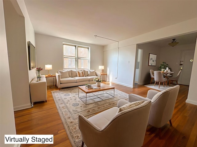 63-61 Yellowstone Blvd Unit 3E, Forest Hills, NY 11375 - living room featuring wood finished floors