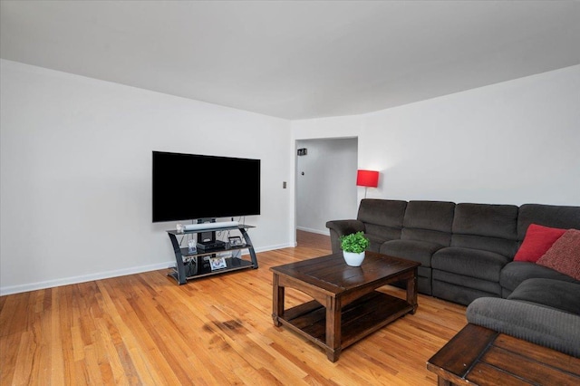 32 Brady Ave, New Rochelle, NY 10805 - living room featuring light wood-style floors and baseboards