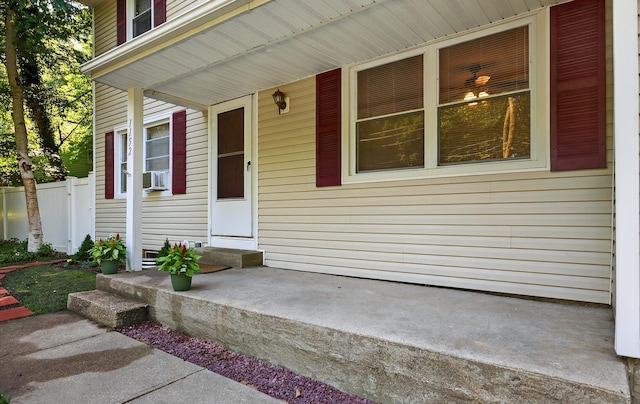 1152 N Country Rd, Stony Brook, NY 11790 - entrance to property featuring a porch and cooling unit