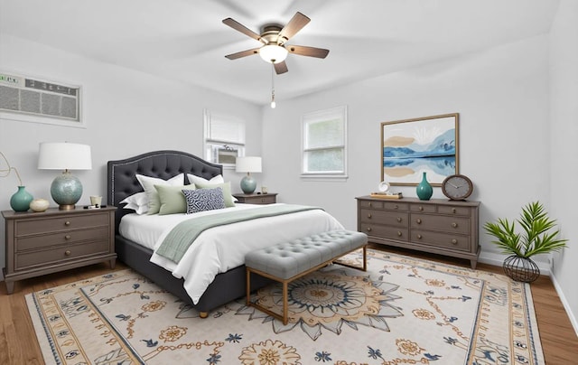 1152 N Country Rd, Stony Brook, NY 11790 - bedroom featuring wood finished floors and ceiling fan