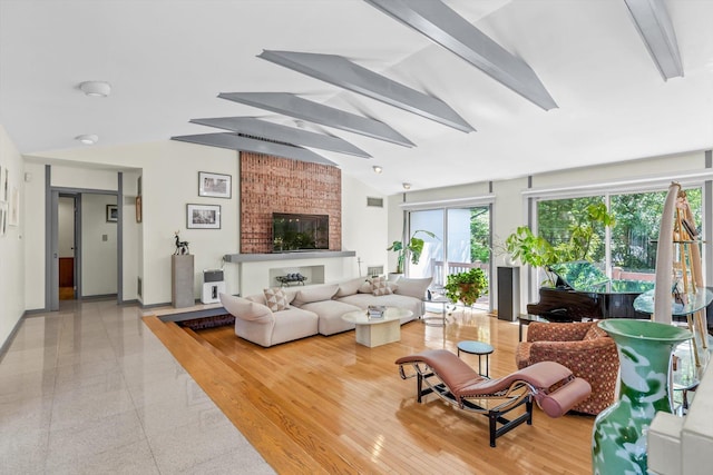 3 Horseshoe Ln, Great Neck, NY 11020 - living room featuring a fireplace