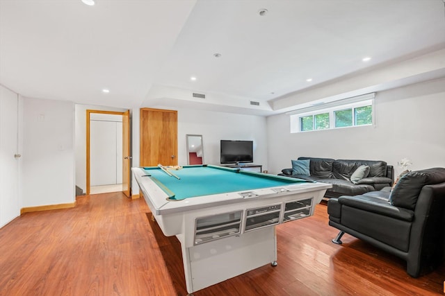 3 Horseshoe Ln, Great Neck, NY 11020 - playroom with light wood-style floors, billiards table, and recessed lighting