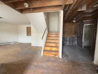 1754 Givan Ave, Bronx, NY 10469 - unfinished below grade area featuring stairway