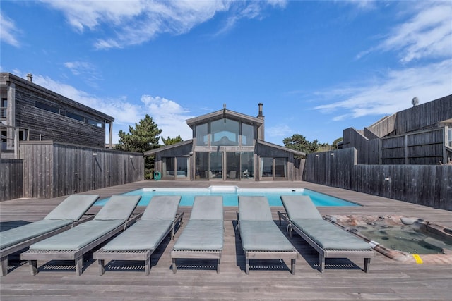 146 Ocean Walk, Fire Island Pines, NY 11782 - view of pool featuring a fenced backyard