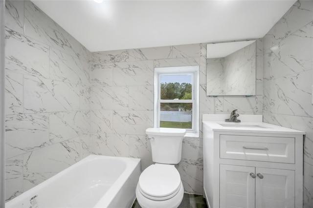 17 Pinetree Dr, Shirley, NY 11967 - full bath featuring a tub to relax in, vanity, and tile walls