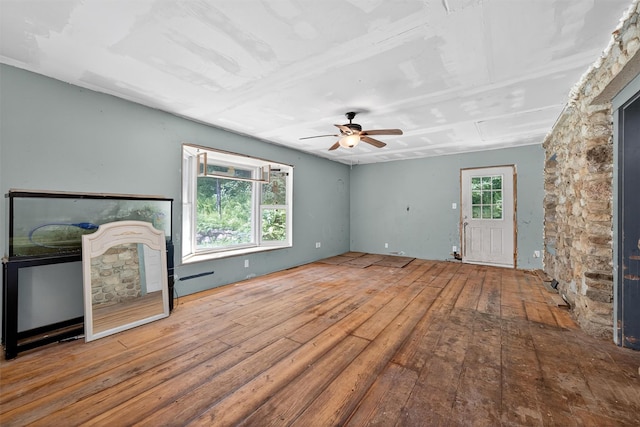 1973 State Route 17k, Montgomery, NY 12549 - unfurnished living room with wood-type flooring and ceiling fan
