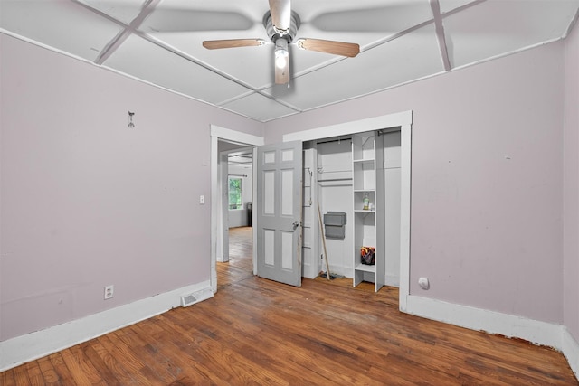 1973 State Route 17k, Montgomery, NY 12549 - unfurnished bedroom with wood finished floors, a ceiling fan, and a closet