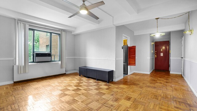 1610 Metropolitan Ave Unit 6H, Bronx, NY 10462 - empty room with cooling unit and ceiling fan