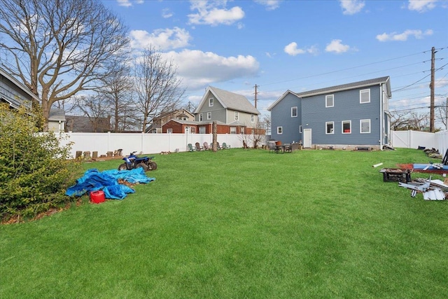 1136 W Broadway, Hewlett, NY 11557 - fenced backyard featuring a fire pit