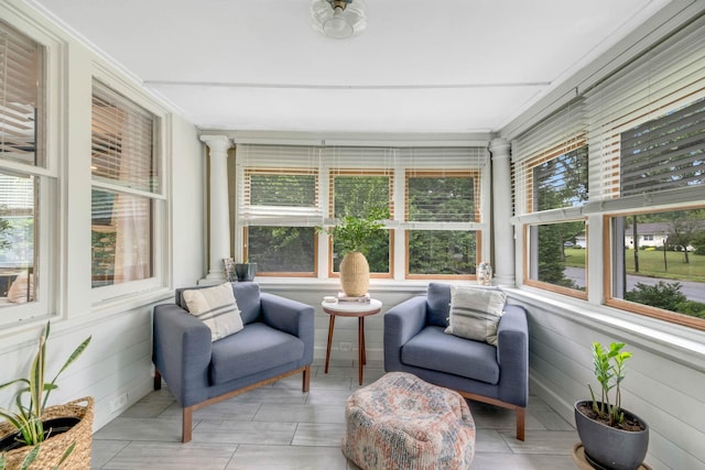 271 Foster Ave, Sayville, NY 11782 - sunroom / solarium featuring ornamental molding