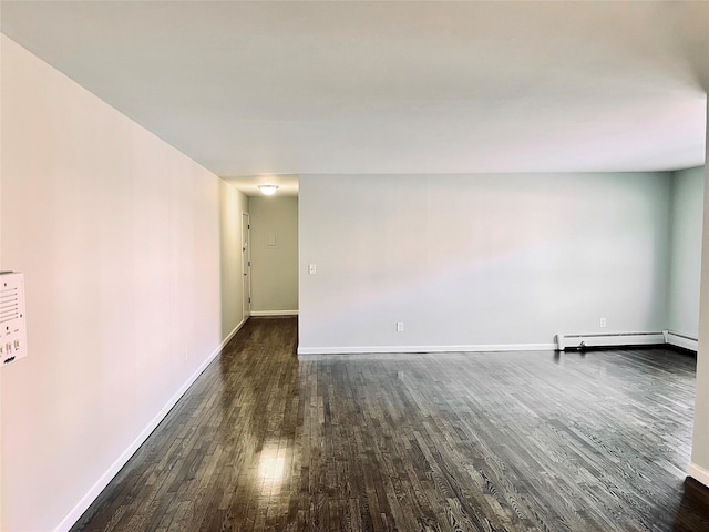2453 Union Blvd Unit 3A, Islip, NY 11751 - spare room featuring dark wood-style flooring and a baseboard heating unit