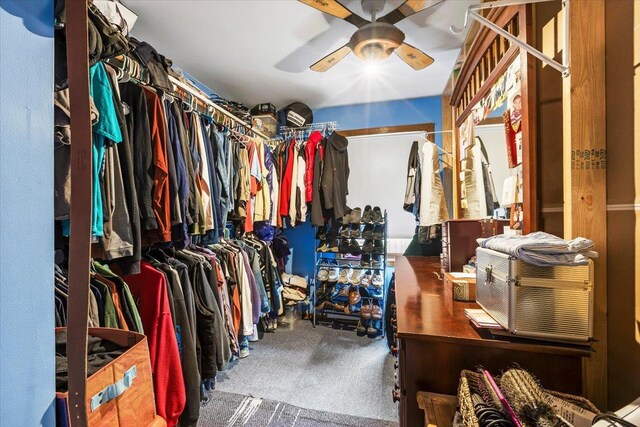 61 Travis Blvd, Catskill, NY 12414 - spacious closet with a ceiling fan and carpet flooring