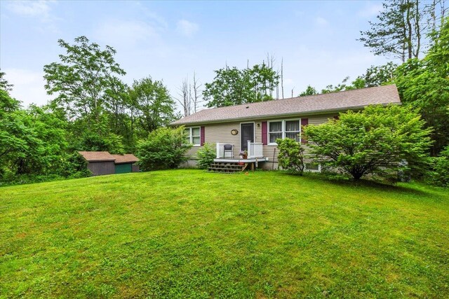 61 Travis Blvd, Catskill, NY 12414 - back of house with a yard