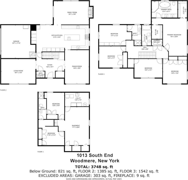 1013 S End Ave, Woodmere, NY 11598 - view of floor plan / room layout