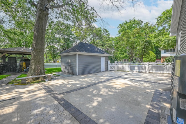 36 W Saint Marks Pl, Valley Stream, NY 11580 - view of patio with a gazebo and a gate