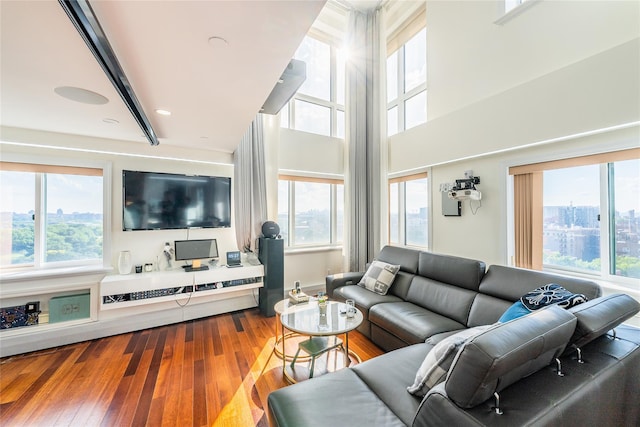 4318 Main St Unit 12A, Flushing, NY 11355 - living room with wood finished floors