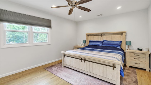 3 Yale, Hampton Bays, NY 11946 - bedroom featuring wood finished floors, recessed lighting, and a ceiling fan