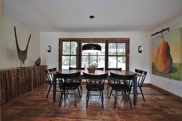 174 Sunset Trl, Clinton Corners, NY 12514 - dining area featuring hardwood / wood-style flooring and baseboards